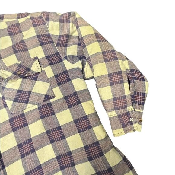 90s Highland Outfitters heavy flannel button shirt size large - Picture 6 of 7